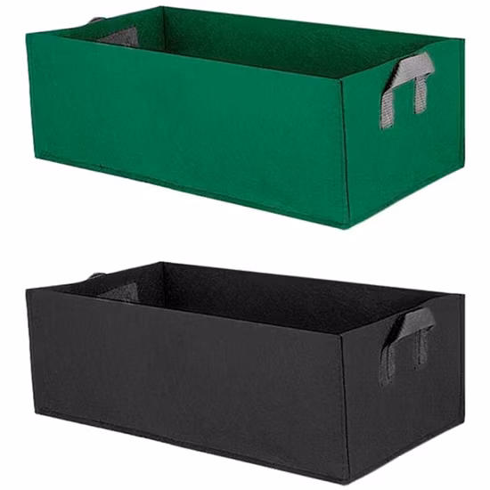 Cama de jardín elevada de tela, bolsa cuadrada gruesa de 10 galones para cultivo de flores, bolsa para plantar verduras, maceta con asas